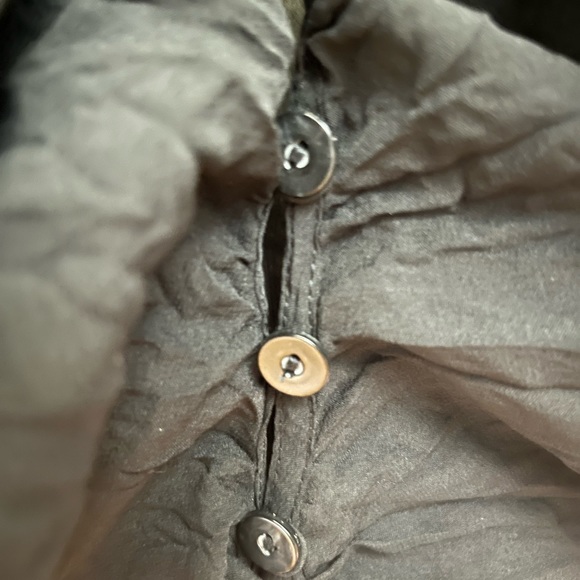 Black tulle ruffled button up shirt - Picture 5 of 5